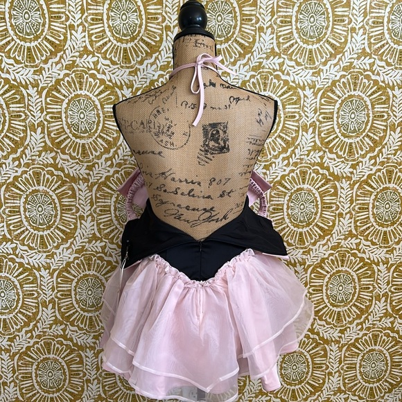 NWT First Date NYC Sophia Black-Pink Bow Rhinestone Flare Mini Dress $258 Sz XS - Picture 13 of 16